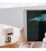 349 Creative Robot Design Portable Wireless Speaker Bluetooth Stereo Music Subwoofer - Silver