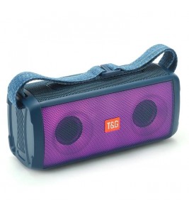 T&G TG345 Portable Rechargeable Bluetooth Speaker Outdoor Breathing Light Wireless Stereo Subwoofer - Blue