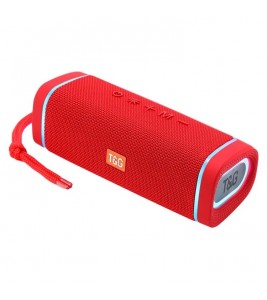 T&G TG375 Wireless Bluetooth Speaker Portable Sound Column with RGB Lighting TWS Stereo Subwoofer Boom Box - Red