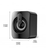 2PCS A2 Mini USB Wired Desktop Speaker Computer Laptop Volume Adjustable Subwoofer with Colorful Light