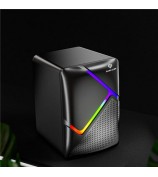 DARK ALIEN 1 Pair Mini USB Wired Desktop Speaker Computer Laptop Subwoofer with RGB Light - S-510