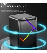 DARK ALIEN 1 Pair Mini USB Wired Desktop Speaker Computer Laptop Subwoofer with RGB Light - S-510