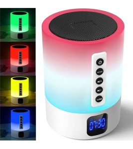 DY29S Colorful Lights Bluetooth Speaker White Noise Sleeping Aid Speaker with Alarm Clock Function