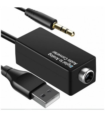 D15 Audio Converter Adapter Cable Coaxial/Optical Fiber/3.5mm/USB Interface DAC - Coaxial