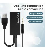 D15 Audio Converter Adapter Cable Coaxial/Optical Fiber/3.5mm/USB Interface DAC - Coaxial