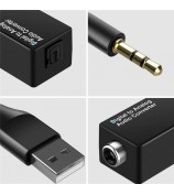D15 Audio Converter Adapter Cable Coaxial/Optical Fiber/3.5mm/USB Interface DAC - Coaxial