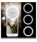 M06 Universal Selfie Ring Light 36 LEDs USB Rechargeable Cell Phone Lens Fill Light - White