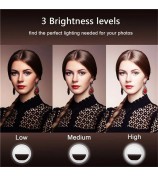 M06 Universal Selfie Ring Light 36 LEDs USB Rechargeable Cell Phone Lens Fill Light - White