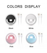 M06 Universal Selfie Ring Light 36 LEDs USB Rechargeable Cell Phone Lens Fill Light - White