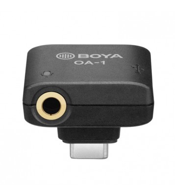 BOYA OA-1 For DJI OSMO Action Camera Mini Microphone Audio Adapter with 3.5mm TRS Port + Type-C Charging Port