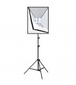 PULUZ PKT3134 2Pcs 50x70cm Softbox + 8x E27 LED Light Bulb + 2 x Tripod Stand Photography Kit Set - EU Plug