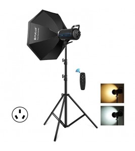 PULUZ PKT3108 Photography Kit Set 3200K-5600K 150W Video Light with Softbox Remote Control Light Holder - AU Plug
