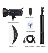 PULUZ PKT3108 Photography Kit Set 3200K-5600K 150W Video Light with Softbox Remote Control Light Holder - AU Plug