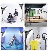 PULUZ PKT3108 Photography Kit Set 3200K-5600K 150W Video Light with Softbox Remote Control Light Holder - AU Plug