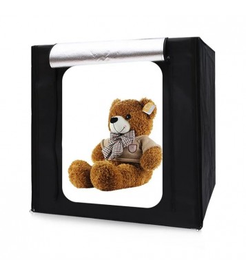 120cm Foldable Photography Photo Box Dimmable with 4Pcs LED Light Panel Lightbox for Camera Phone Photo Shooting - EU Plug