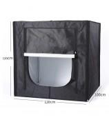 120cm Foldable Photography Photo Box Dimmable with 4Pcs LED Light Panel Lightbox for Camera Phone Photo Shooting - EU Plug