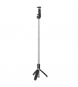 SELFIESHOW L01s Selfie Stick Tripod Extendable Bluetooth Monopod with 360 Degree Rotating Phone Clip and Remote Control - Black