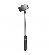 SELFIESHOW L01s Selfie Stick Tripod Extendable Bluetooth Monopod with 360 Degree Rotating Phone Clip and Remote Control - Black