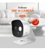 SRIHOME SH029 3MP WiFi IP Camera 1296P Indoor 3X Digital Zoom Night Color Wireless H.264 P2P Security CCTV Camera - EU Plug