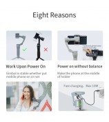 L7B Pro 3-Axis Gimbal Smartphone Stabilizer Foldable Tripod Stand Phone Gimbal with 360-Degree Face Tracking Function - Grey