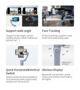 L7B Pro 3-Axis Gimbal Smartphone Stabilizer Foldable Tripod Stand Phone Gimbal with 360-Degree Face Tracking Function - Grey