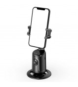P01 pro 360-Degree Intelligent Tracking Gimbal Camera with Cold Shoe Portable Gimbal Stabilizer - Black