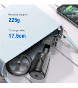 P01 pro 360-Degree Intelligent Tracking Gimbal Camera with Cold Shoe Portable Gimbal Stabilizer - Black