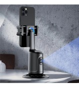 P01 pro 360-Degree Intelligent Tracking Gimbal Camera with Cold Shoe Portable Gimbal Stabilizer - Black