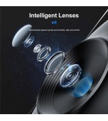 P01 pro 360-Degree Intelligent Tracking Gimbal Camera with Cold Shoe Portable Gimbal Stabilizer - Black
