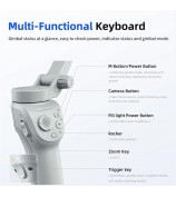 M01 Handheld Gimbal Stabilizer Anti-Shake 3-Axis Cell Phone Stabilizer with Fill Light, Face Follow Photography for Live Streaming