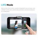 M01 Handheld Gimbal Stabilizer Anti-Shake 3-Axis Cell Phone Stabilizer with Fill Light, Face Follow Photography for Live Streaming