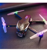 LU600 Four-Sided Obstacle Avoidance Folding Aircraft Cool Light HD Camera RC Drone with 2 Batteries