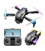 LU600 Four-Sided Obstacle Avoidance Folding Aircraft Cool Light HD Camera RC Drone with 2 Batteries