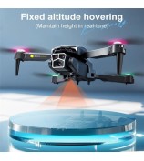 LU600 Four-Sided Obstacle Avoidance Folding Aircraft Cool Light HD Camera RC Drone with 2 Batteries