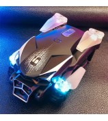 LU600 Four-Sided Obstacle Avoidance Folding Aircraft Cool Light HD Camera RC Drone with 2 Batteries