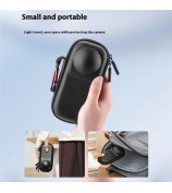 BRDRC For Insta360 X4 Action Camera Drop-Proof Storage Case Portable Protective Bag, Support Lens Cover - PU Material