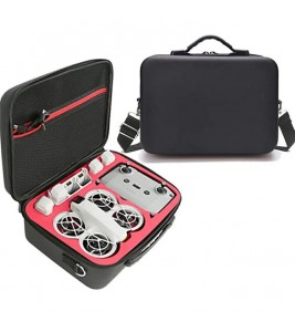 For DJI Neo EVA Storage Bag Drone Accessories Carrying Case with Shoulder Strap - Black+Red