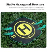 SUNNYLIFE TJP12 35cm PU Leather Double Sided Hexagonal Folding Drone Landing Pad