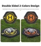 SUNNYLIFE TJP12 35cm PU Leather Double Sided Hexagonal Folding Drone Landing Pad