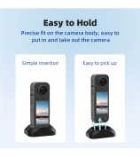 BRDRC Silicone Stand Base for Insta360 X4 Action Camera Desktop Holder