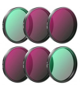 BRDRC 6Pcs Filters for DJI Osmo Action 5 Pro / 4  / 3 UV+CPL+ND8+ND16+ND32+ND64 Filters Set