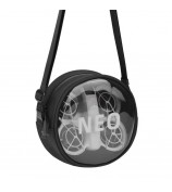 BRDRC For DJI Neo Transparent Window Waterproof PU Leather Round Crossbody Bag