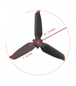 2 Pairs EWB8424_2 Replacement Propeller for DJI FPV Combo Drone Accessories - Red Edge