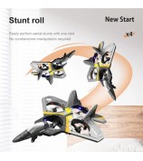 4DRC V17 Quadcopter Remote Control Aircraft Model Fighter Glider Children Boys Toy Plane - Grey