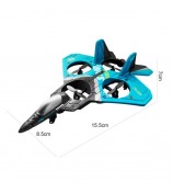 4DRC V17 Quadcopter Remote Control Aircraft Model Fighter Glider Children Boys Toy Plane - Grey