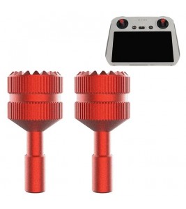 SUNNYLIFE MM3-YG393 For DJI Mini 3 Pro DJI-RC Remote Controller 1 Pair Thumb Rocker Aluminum Alloy Control Joysticks - Red