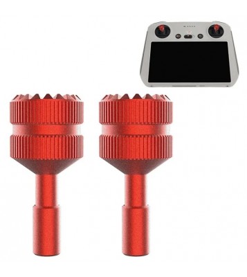 SUNNYLIFE MM3-YG393 For DJI Mini 3 Pro DJI-RC Remote Controller 1 Pair Thumb Rocker Aluminum Alloy Control Joysticks - Red