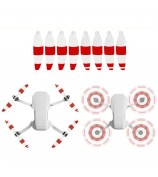 SUNNYLIFE 4726F 8Pcs for DJI Mini SE / 2 Drone Propeller Replacement Blade Spare Parts - White / Red