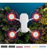 SUNNYLIFE 4726F 8Pcs for DJI Mini SE / 2 Drone Propeller Replacement Blade Spare Parts - White / Red