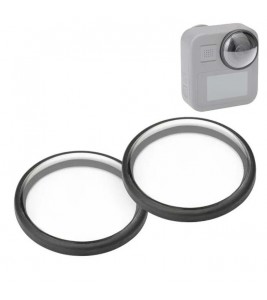 BRDRC DJI-7215 For GoPro Max 2Pcs Acrylic Lens Protective Cover Anti-dust Sport Camera Lens Cap